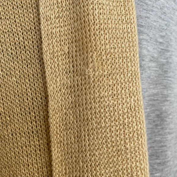 Lauren Ralph Lauren Buttery Tan Beige Ruffled Hi Lo Knit Cardigan One Size - Picture 12 of 12